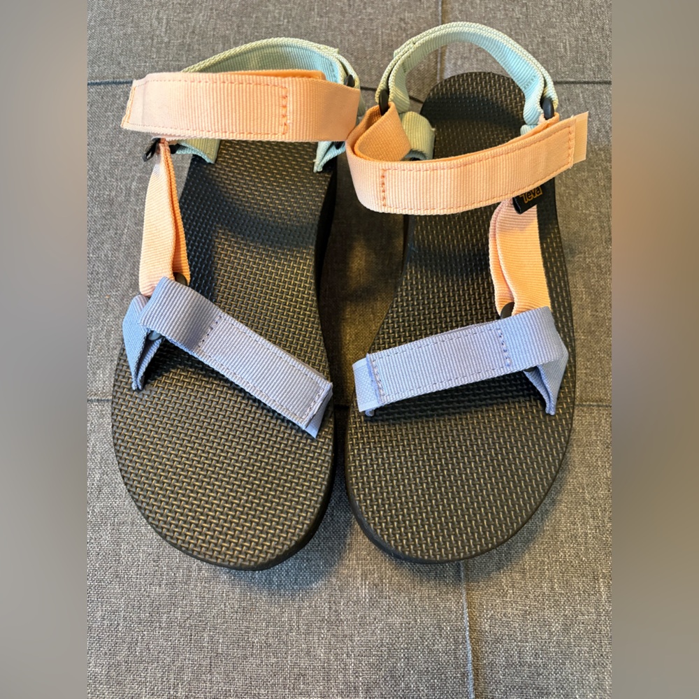 Teva Flatform Universal Platform sandals in Sherbet Multi - Picture 4 of 9